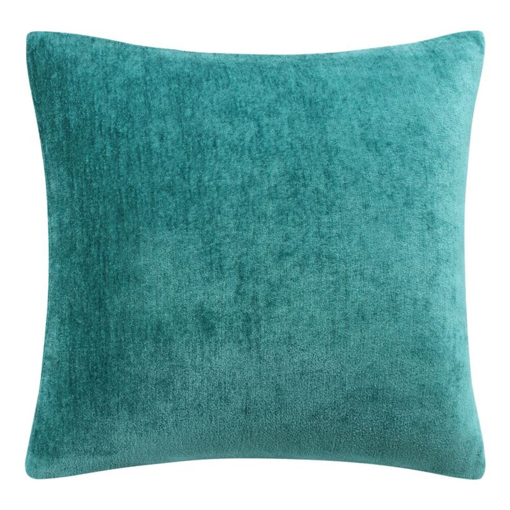 Chenille Throw Pillow Covers Cushion Water Repellent 20"x20" Peacock Blue